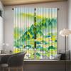 Rural Landscape Pattern Printed Curtains Pole Bag Christmas Decorations Daily Home Room Made Of Polyester