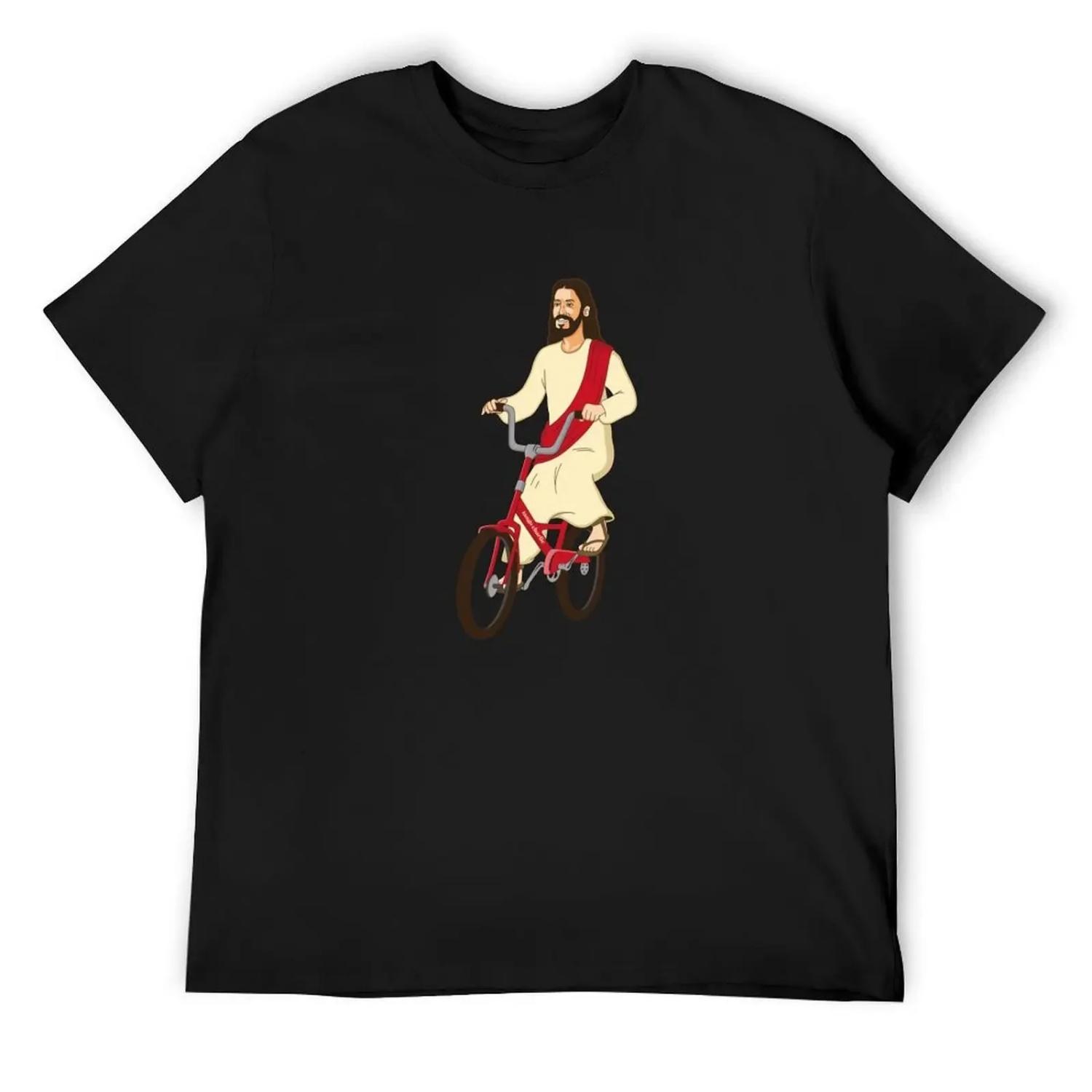 Christ on a Bike - Funny Religious Lord Jesus Church Group Easter Gift T-Shirt cute clothes mens t shirt graphic S