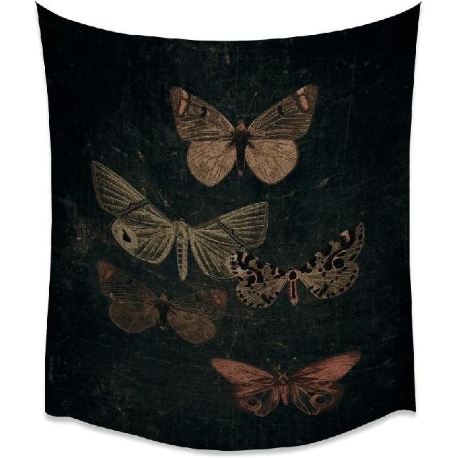 Heltrappe Dark Butterfly Gothic Vintage Wall Tapestry 30x40inch for Bedroom & Living Room 30 x 40 inches