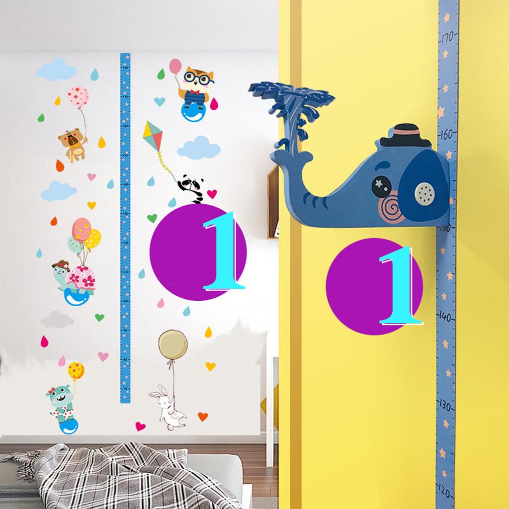 Removable Children 3D Height Chart Measure Wall Sticker Decal for Kids Baby Room