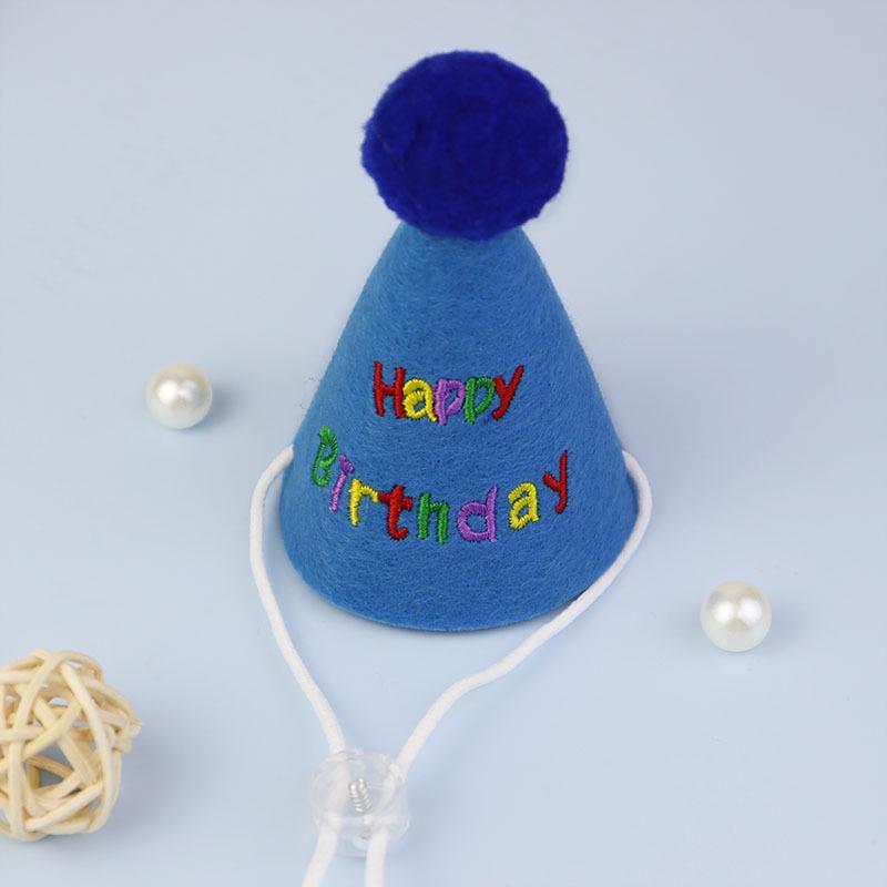 

Pet Birthday Hat & Embroidered Scarf Set - Cute Accessories for Cats & Dogs
