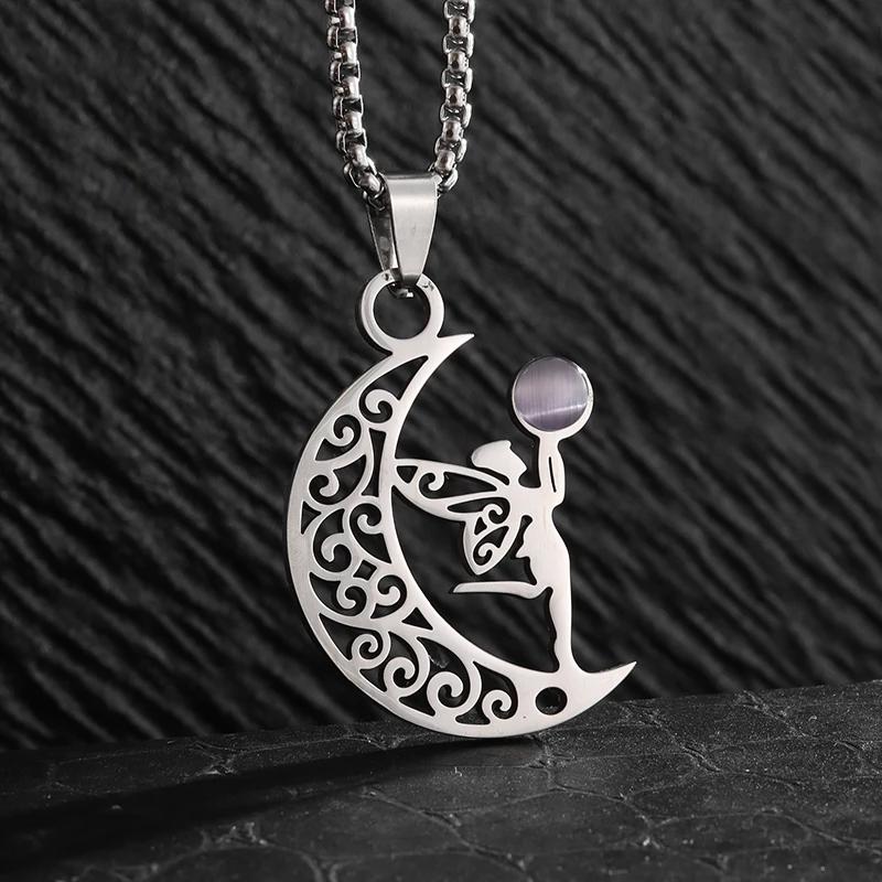 Nordic Rune Celtic Knot Necklace Men Stainless Steel Pendant Valknut Pagan Men Scandinavian Jewelry Punk Gift
