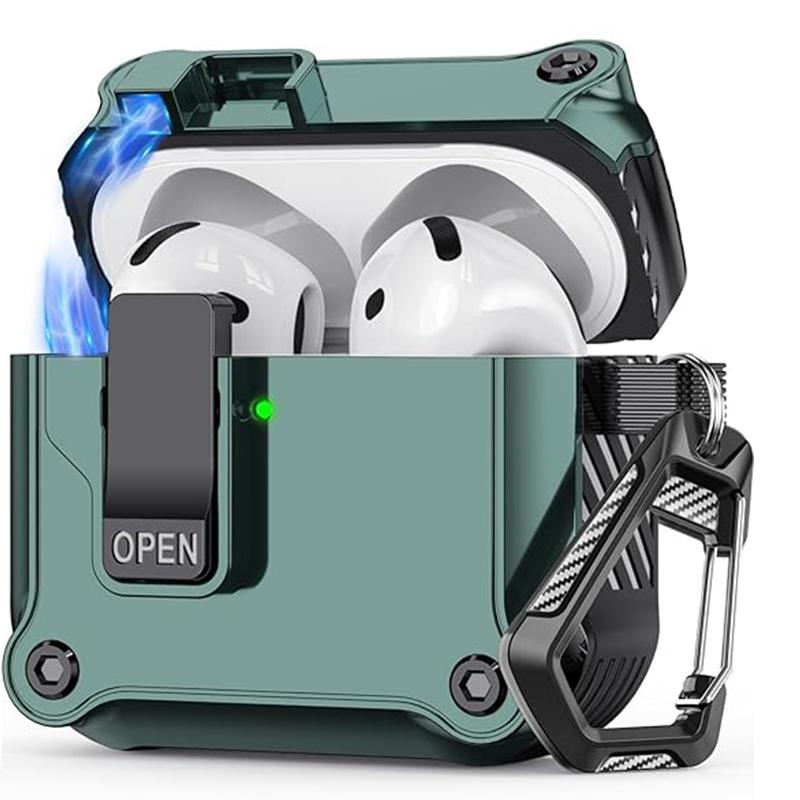 Lock Shockproof Cover For AirPods Pro 3 Case For AirPods Pro 3 3rd Pro3 Generation Protective Cases Coque for Men Women