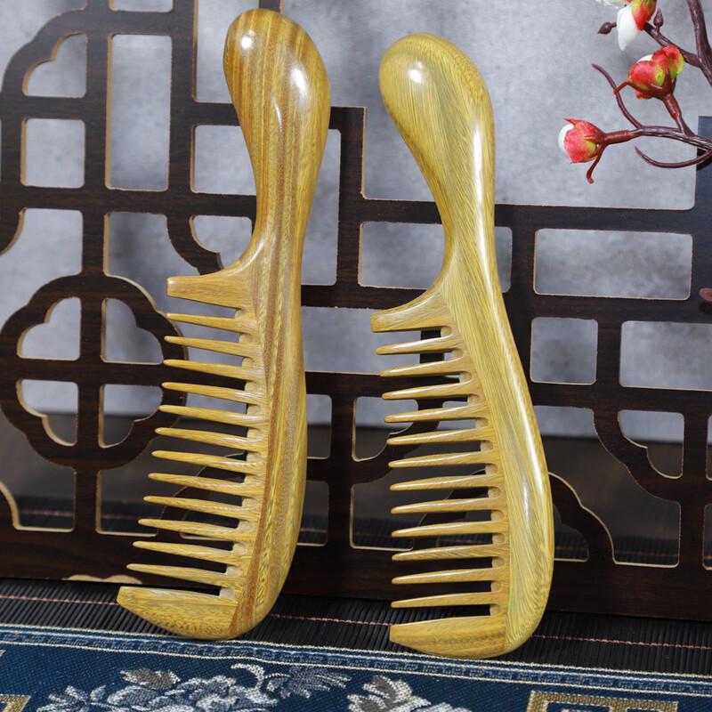 Green Sandalwood Wide Tooth Comb