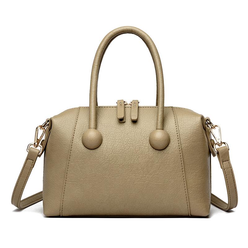 

Vintage pillow Boston bag women s 2025 new handbag niche high-end commuter women s bag messenger bag хаки