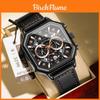 Zwitsers Herenhorloge Kwarts Horloge Met Lichtgevende Wijzers En Leren Band Voor Casual Draag