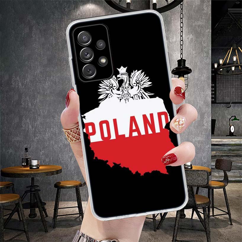 Funda de Teléfono Bandera de Polonia Para Samsung Galaxy A13 A14 A15 A16 A17 A53 A54 A55 A56 A57 A33 A34 A35 A36 A37 A23 A24 A25 A26 Galaxy A12