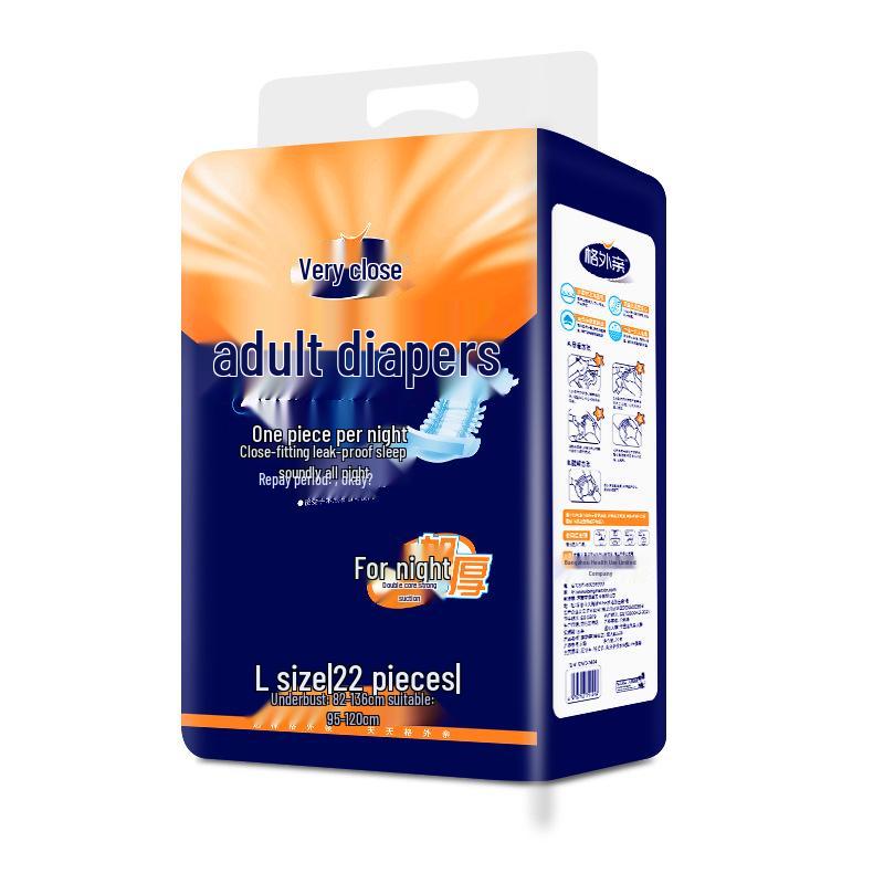 Ultra-absorbierende, auslaufsichere Erwachsenen-Schlupfwindeln für die Nacht, ideal für ältere Menschen.