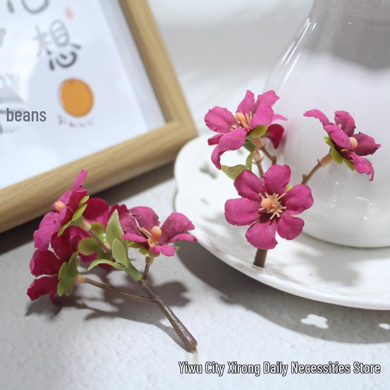Handmade Five-Prong Plum Flower Wedding Hairpin Arrangement