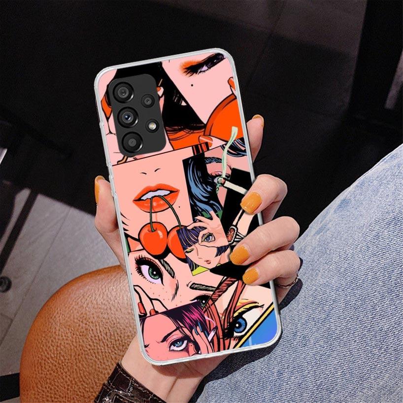 Brokenhearted Anime Girl Phnoe Case for Samsung Galaxy A17 A37 A57 A16 A26 A36 A56 A15 A14 A13 A55 A54 A53 A35 A34 A33 A25 A24 A