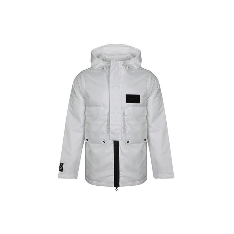 Nike Lebron Big Pocket Woven Stay Warm Hooded Track Jacket  Mountain White  Men s CK6772-121 M