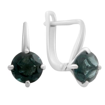 Silver Earrings with Topaz London Blue (2188728)