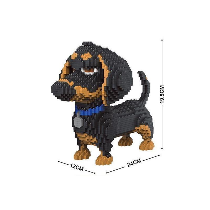 Cartoon Animal Building Blocks Creative Pet Dog Assembly Toy Diy Educational Puzzle Parent-Child Interactive Toy Gifts