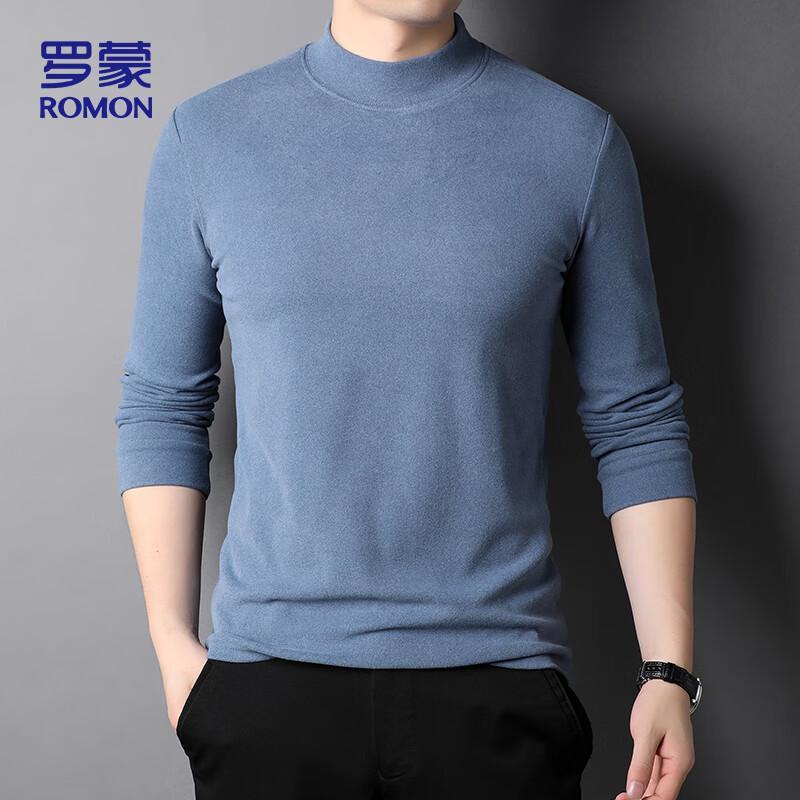 

ROMON Men s Stand-Up Collar Long Sleeve T-Shirt 2172 XL