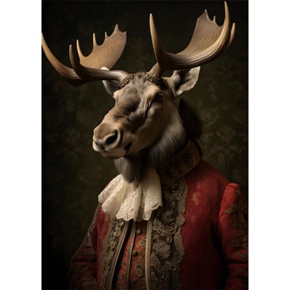 Aristokratyczne Zwierzęta Portret Plakaty i Druki Sztuka Vintage Malarstwo na Płótnie Obrazy na Ścianę do Salonu Dekoracja Domu