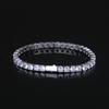 Accessories Spring Buckle Single Row Diamond Tennis Chain Zircon Bracelet Trendy Brand Hip Hop Men's Bracelet Accessories
