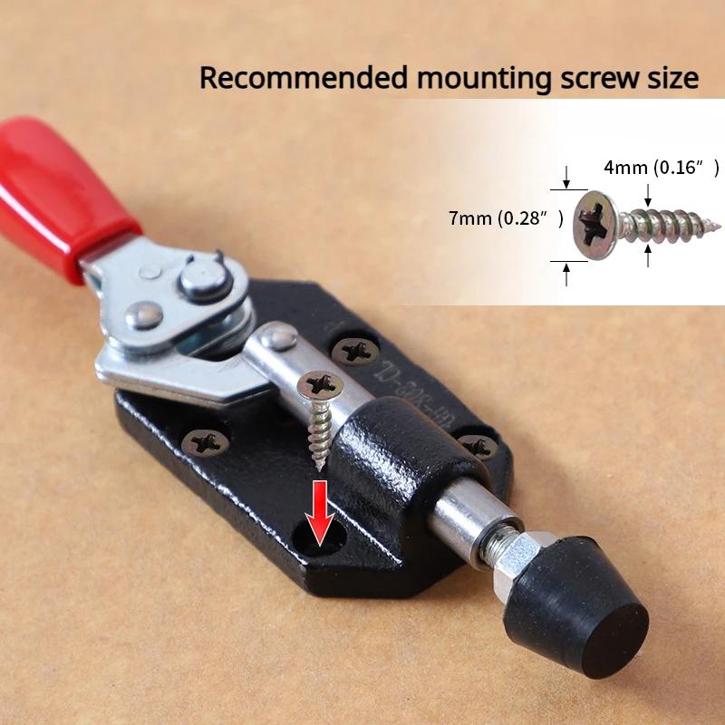 Quick Release Push-Pull Toggle Clamp Woodworking DIY Clamp Power Pliers Woodworking Table Fixed Clamp 20mm Plunger Stroke