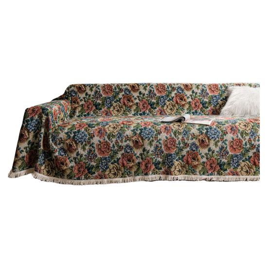 

Универсальный чехол для дивана L-образный чехол для дивана с изысканным узором, мягкий износостойкий винтажный защитный чехол для мебели в деревенском доме, чехол для дивана D