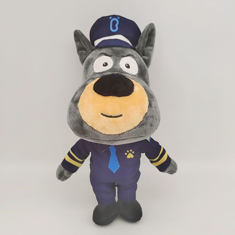 Süße Sheriff Labrador Plüschtier Serie Cartoon Polizeihund Stofftier Dobermann Polizistin Welpe Weiche Tierfigur Geburtstagsgeschenk für Kinder Heimdekoration