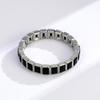 Square Colorful Crystal Enamel Bangle Elastic Geometric Women Rainbow Beaded Bracelets Jewelry Accessories Colored Bracelet