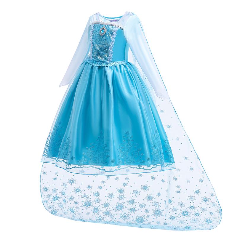 Frozen Princess Elsa Halloween Mesh Dress for Kids