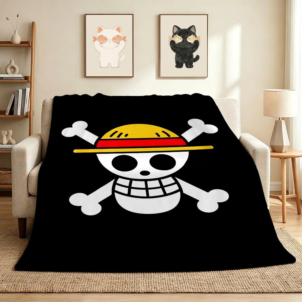 Skull Flag Flannel Blanket Throw Blanket Soft Warm Sofa Bed Camping home Decor Unique Christmas Gift C926281