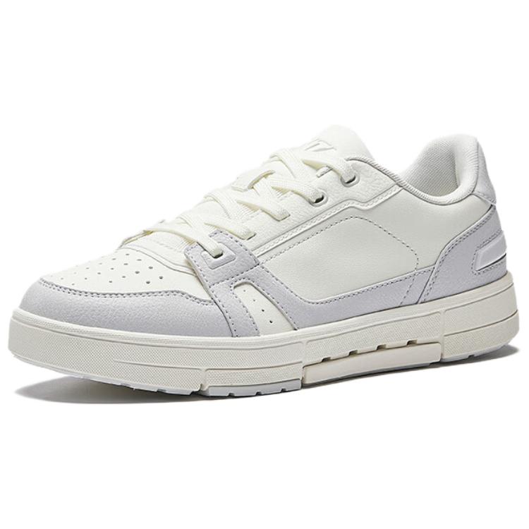 New Anta Breathing Breathable And Slip Resistant Low Top Skateboard Shoes Women's White Gray 122528018-7