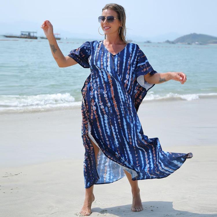 Quick Dry Large Size Beach Cover Up Loose European American Style Robe
