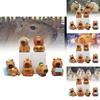 Adorable Capybara Figurine Cute Chubby Water Pig Creative Pvc Collectible Model Set