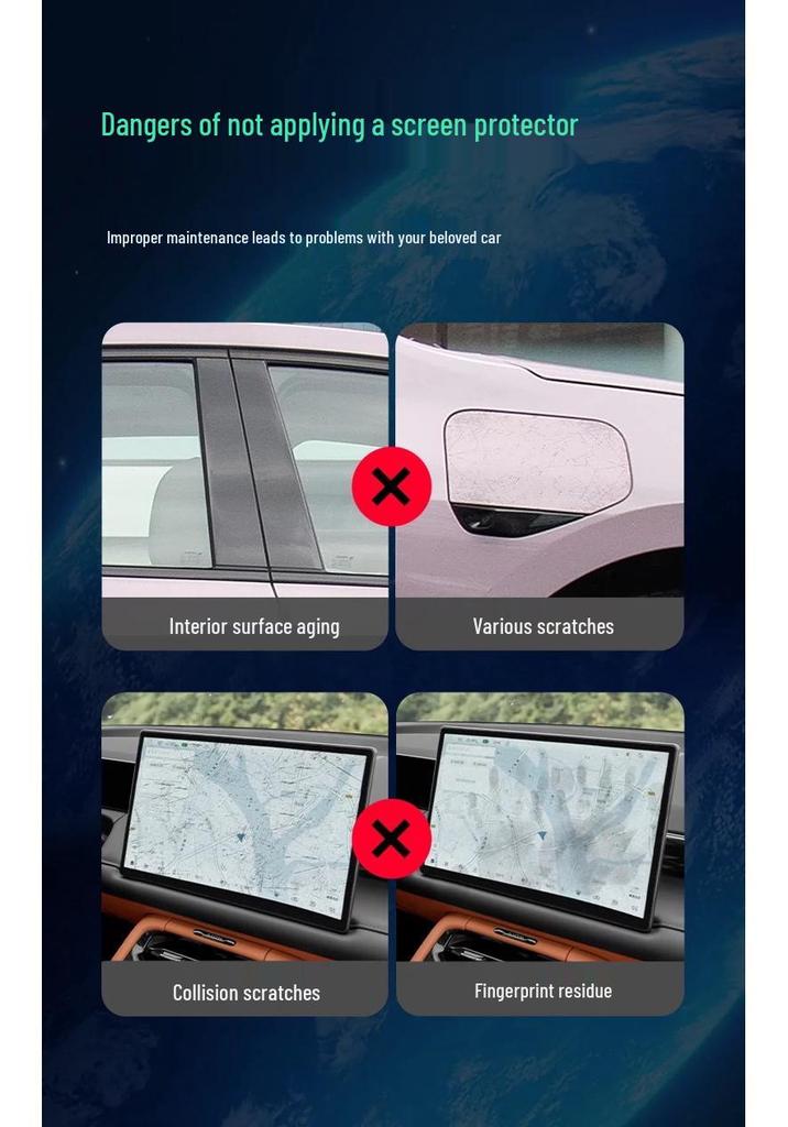 Transparent TPU Interior Film for 2021-2025 GAC Aion V Plus Console and Door Panels