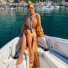 Sexy Long Coverups Bikini White Multilayer Ruffle Sleeves Summer Beach Dress Elegant Women Beach Wear Swim Suit Cover Up D5