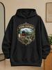 Unisex Hoodie Flying Scotsman Steam Train Hoodie with Green Locomotive Crossing a Stone Viaduct Countryside Scenery Thistles And Ornate Victorian Fram