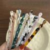 Simple One Word Long Plate Hairpin Vintage Flower Bud Hair Insert Ancient Hanfu Chopsticks Hairpin Fashion Acetate Hair Sticks