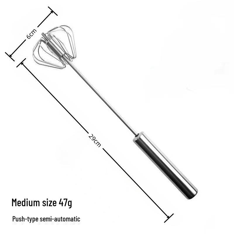 

Полуавтоматический ручной венчик для взбивания яиц из нержавеющей стали 201 Stainless Steel