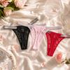 Hollow Out Women's Thongs Mesh T-back Briefs Lingerie Lace Thongs  Lingerie