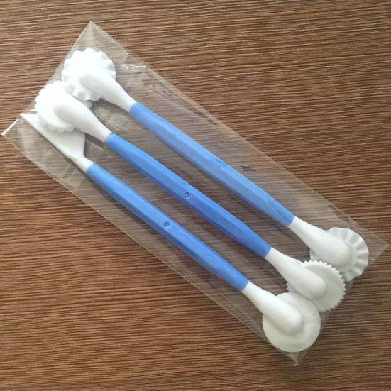 Talos 3 Stück Kuchen-Blumen-Dekorationsstift, Fondant, Schnitzerei, Skulptur, Modellierung, Backwerkzeug