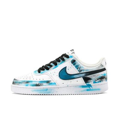 Court Vision 1 Leather Slip Resistant Low Top Skateboard Shoes Men's Lake Blue DH2987-110(Team309-QD)