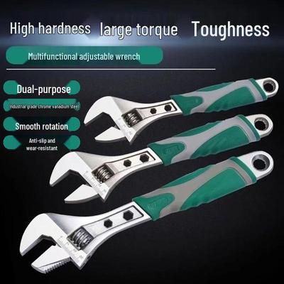 Universal Multifunctional Adjustable Wrench Set with Large Opening and Small Wrench