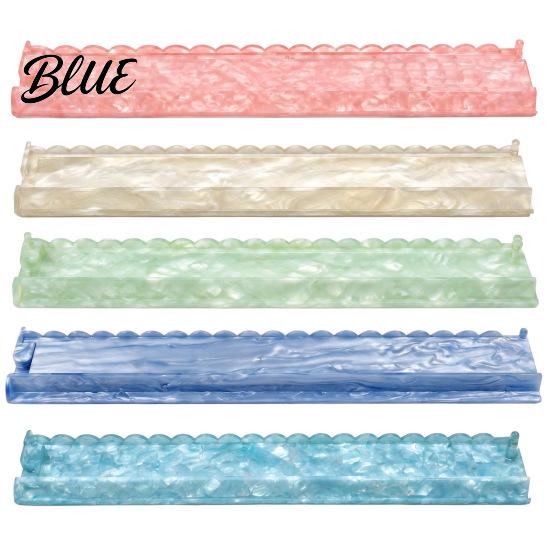 American Mahjong Tile Racks with Built-In Magnetic Pushers Acrylic Transparent Organizers Racks Scalloped Edges for Game Night Party Supplies