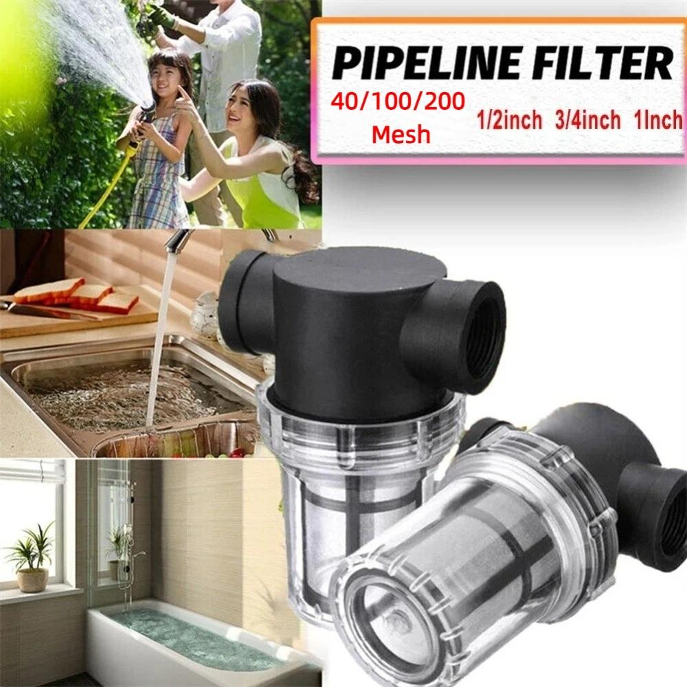 1/2" 3/4" 1" Connection Pre-filter for Water Line Clear Plastic Plumbing Sediment Filter Car Wash