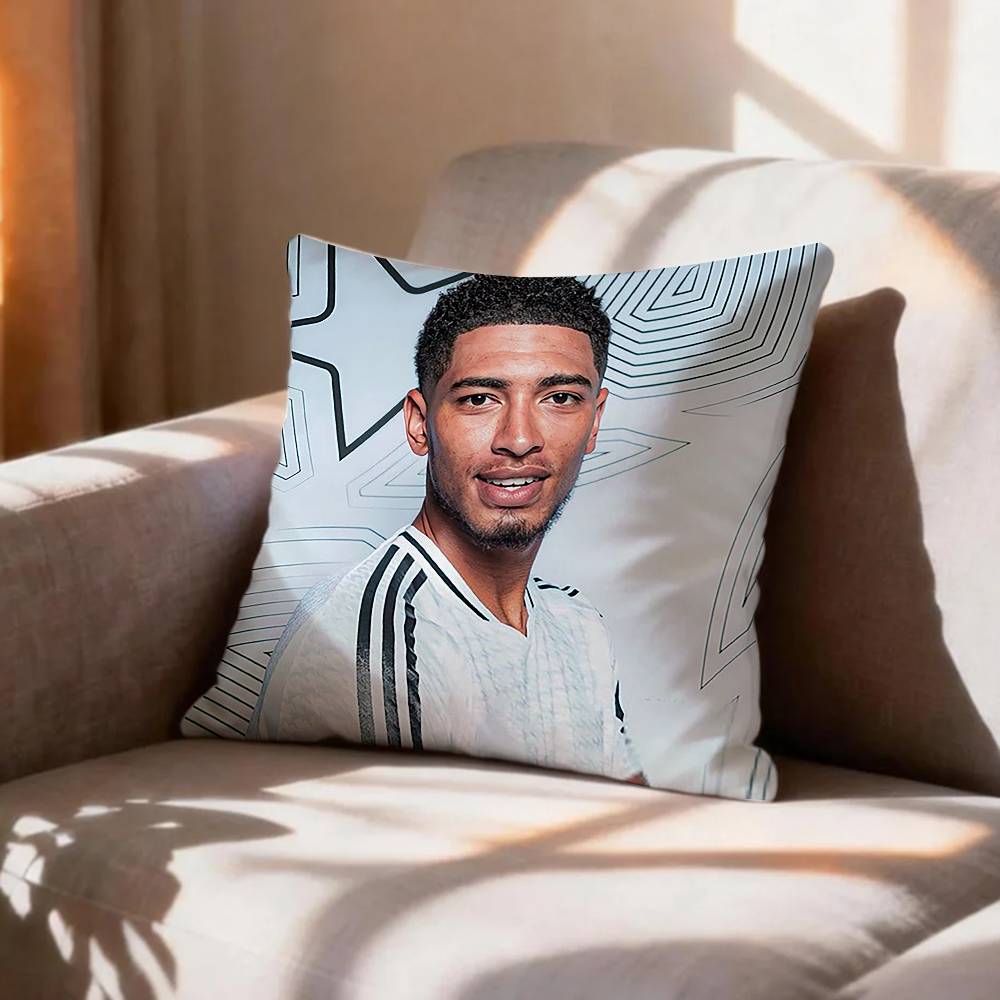 Football JJude BBellinghams   Pillow Case Pattern Printed Pillowcase For Living Room Sofa Cushion Cover