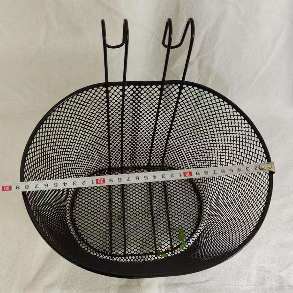 Black Bike Front Basket Iron E-Scooter E-bike Basket New Rear Hanging Basket