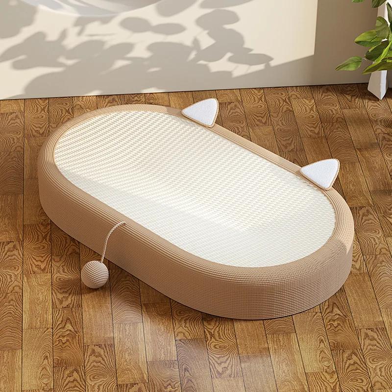 New Pet Cat Scratching Board Extra Large Oval Sisal Cat Nest Wear-resistant and Non-shedding Cat Scratching Box Cat Supplies