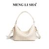 New Hand Woven Portable Lunch Box Bag for Women's Commuting and Leisure, Versatile Single Shoulder Crossbody Lunch Box Bag