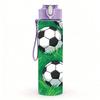 1PC Soccer Ball Seamless Pattern 750ml Color Plastic Sports Water Bottle Leakproof Flip Straw Lid Suitable for Sports Office Home Use