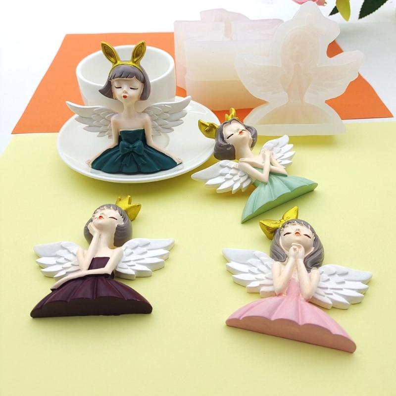 Flügel Engel Prinzessin Kuchen Form Fondant Kuchen Lebensmittel Grade Silikon Form Backen Werkzeuge Zucker Form Schokolade Fondant Form