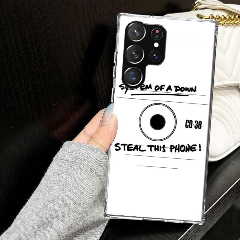 System Of A Down Case for Samsung Galaxy S25 S24 S23 S22 Ultra Soft Phone Cover S25 Edge S21 Plus S20 FE S10 + Black Cover