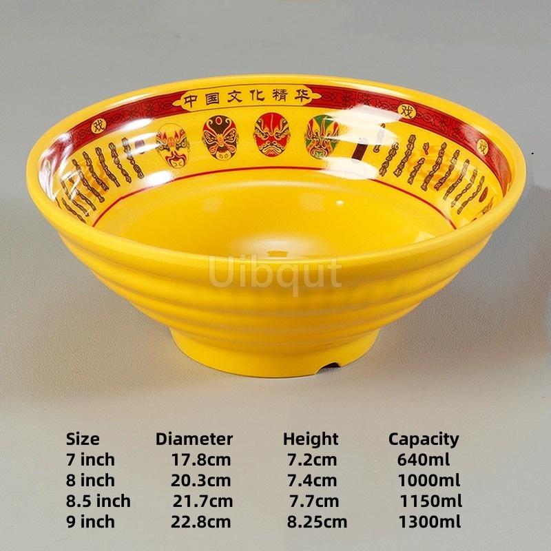 Melamine Noodle Bowl Household Plastic Tableware Restaurant Commercial Ramen Salad Bowl Thickened Not Easily Broken Soup Bowls
