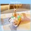 Fried Plush Unique Egg Hot Dog Keychain Colorful Cartoon Keychain For Fun Gifts