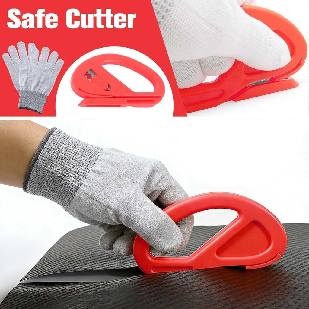 Vinyl Wrap Tool Kit Car Wrap Kit Window Tint Film Car Wrapping Tools Includes Vinyl Wrap Magnets,Felt Squeegees,Plastic Scraper,Wrap Knife and